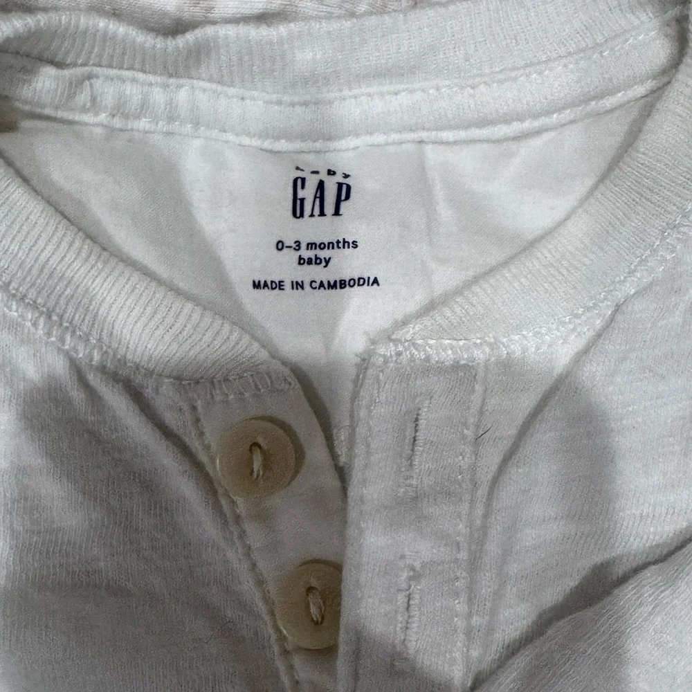 GAP Blue Denim Overalls with White & Cream Tops